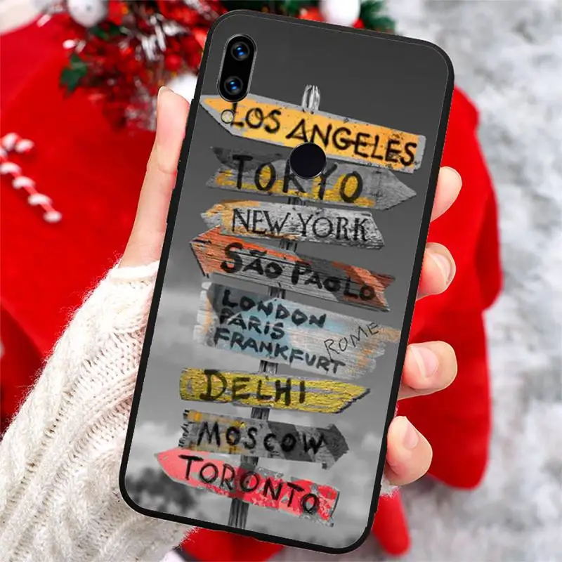 

World Map Travel Phone Cases For Xiaomi Redmi note 7 8 9 t k30 max3 9 s 10 pro lite
