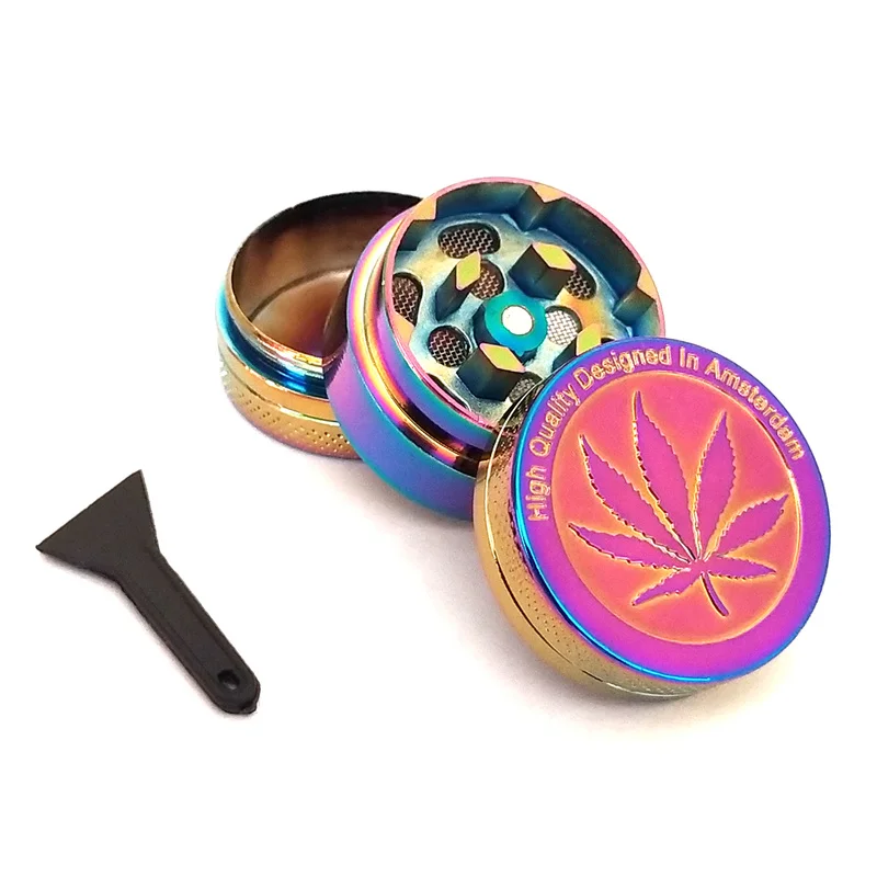 

SWSMOK 30MM 3-layer Zinc Alloy Herbal Herb Tobacco Grinder Spice Weed Grinders Smoking Pipe Accessories Gold Smoke Cutter
