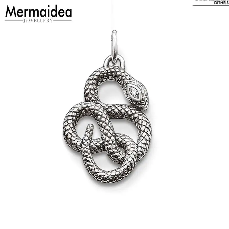 Подвеска в виде змеи Karma новинка 2020 модные ювелирные изделия с серебряным