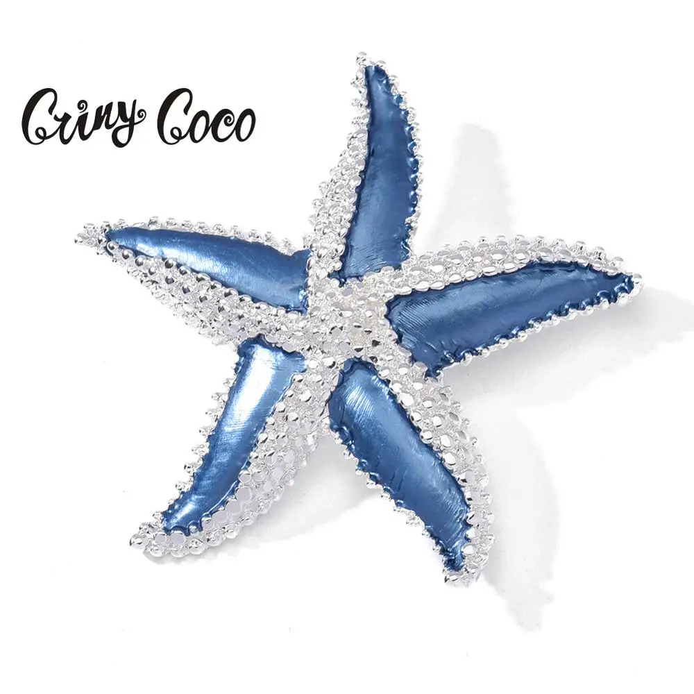 Женская Винтажная брошь в форме звезды брошка с эмалью Ювелирное Украшение для