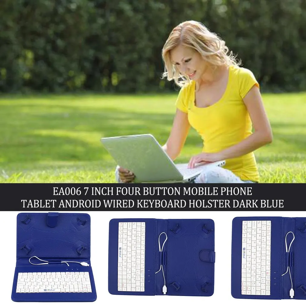 Кожаный чехол с usb клавиатурой и подставкой для мобильного телефона проводной