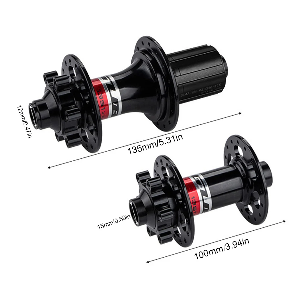 MTB Bicycle Hubs Sealed Bearing Mountain Bike Hubs Quick Release Set 32 Holes Disc Brake QR 4 Bearings 4 Pawls Bike Parts