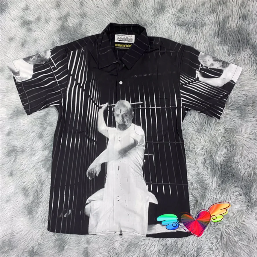 

WACKO MARIA Shirt 2021 Men Women 1:1 High Quality Black Movie Printed Hawaii WACKO MARIA Shirt Summer Style Beach Tees