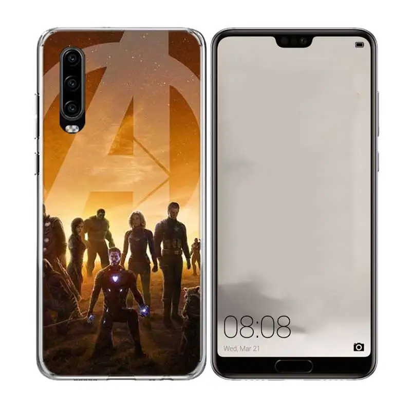 Классный с принтами &quotMarvel&quot &quotМстители&quot силиконовый чехол для телефона huawei