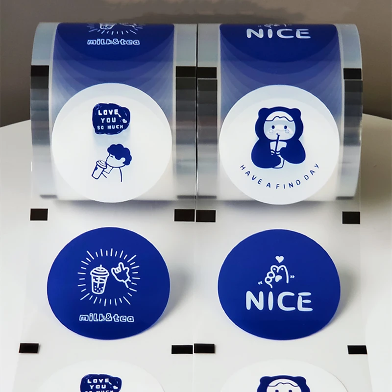 

Disposable Cups Seal PE Film Membrane Cover Lids Seal Dia. 90 / 95 Cups about 2000pcs Little Boy Bear Drink White Blue