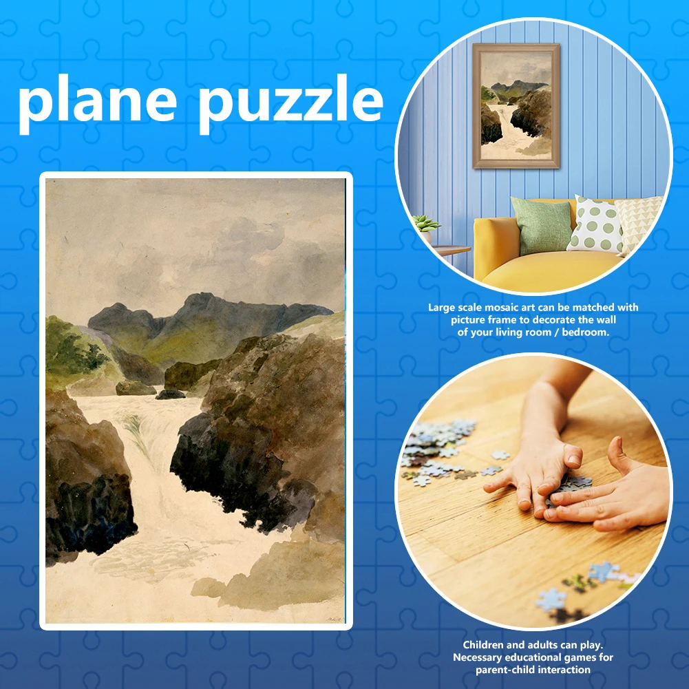 

1000pcs DIY Mighty Mountain Paper Puzzle Educational Jigsaw Assembling Game Toys for Bedroom Decoration Stickers