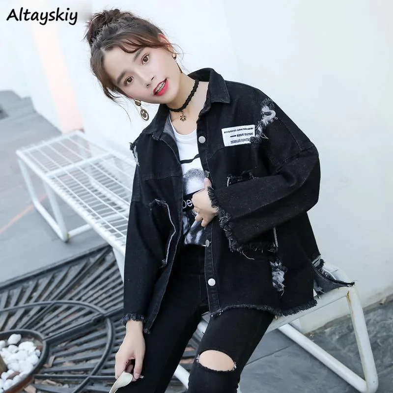 

Женская куртка с отложным воротником и карманами, свободная универсальная куртка в Корейском стиле, в стиле Харадзюку, 2020