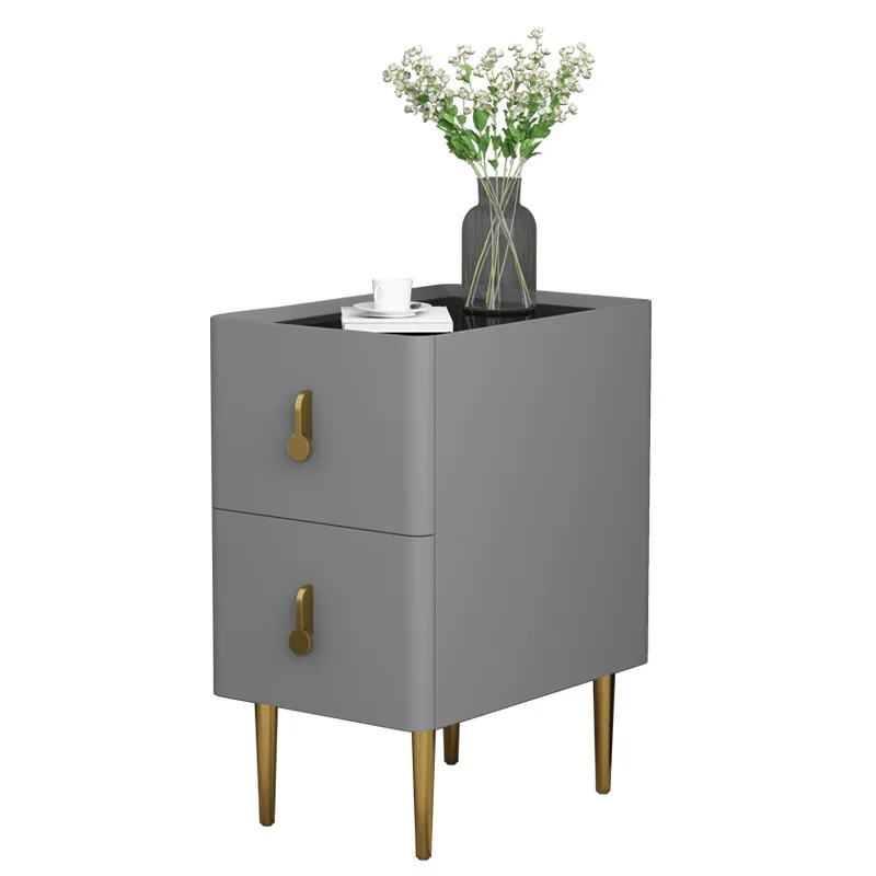 

Мини-тумбочка Louis Fashion в скандинавском стиле, Современная светильник Роскошная ультра-узкая мебель для спальни, большая с двумя ящиками, 30 см