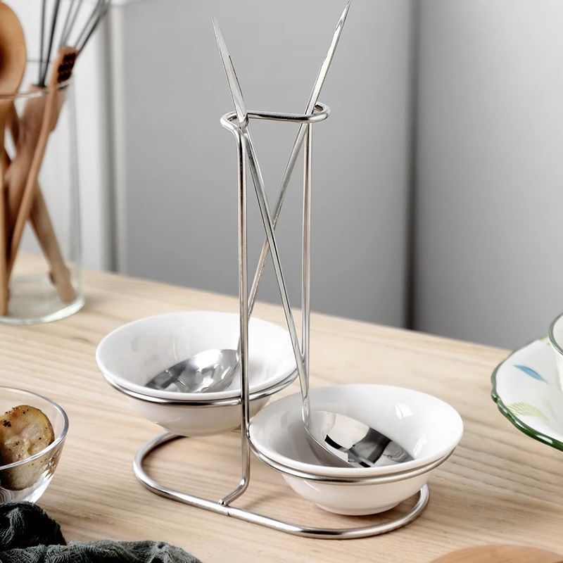 

Onlycook 304 stainless steel hot pot soup spoon rack restaurant commercial spoon storage rack soup shell rack tray tray