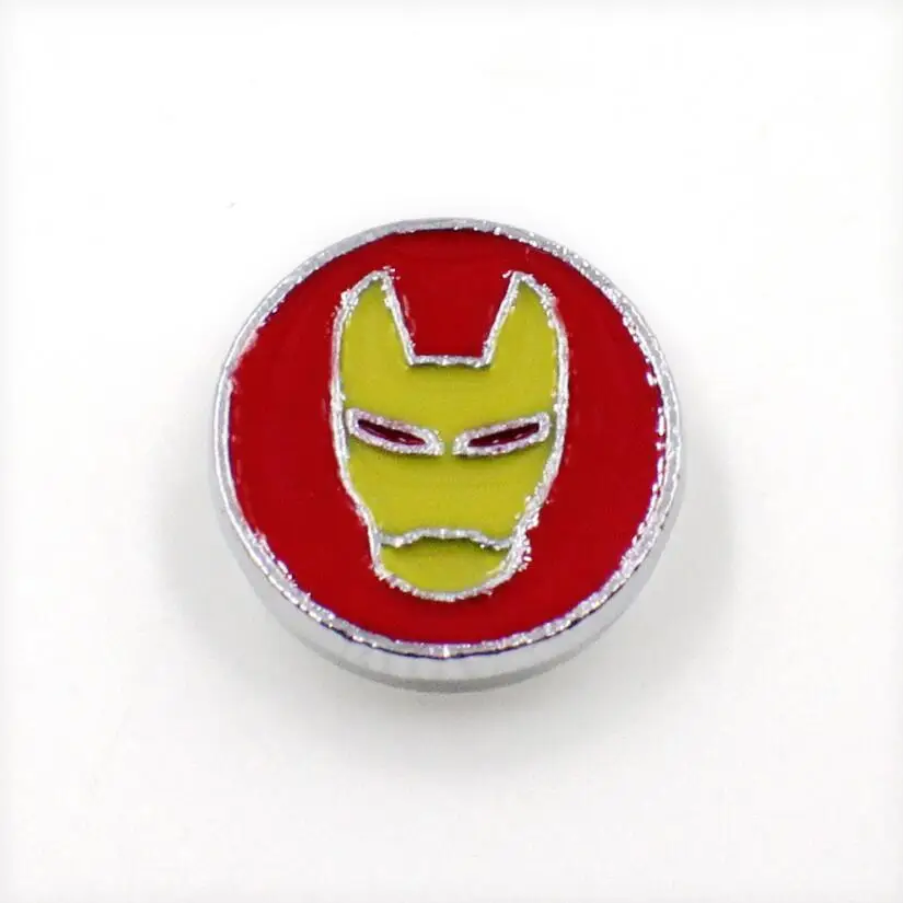 Супергерой Человек паук США капитан Железный человек летучая мышь сверкающая Подвеска Эмаль ползунок