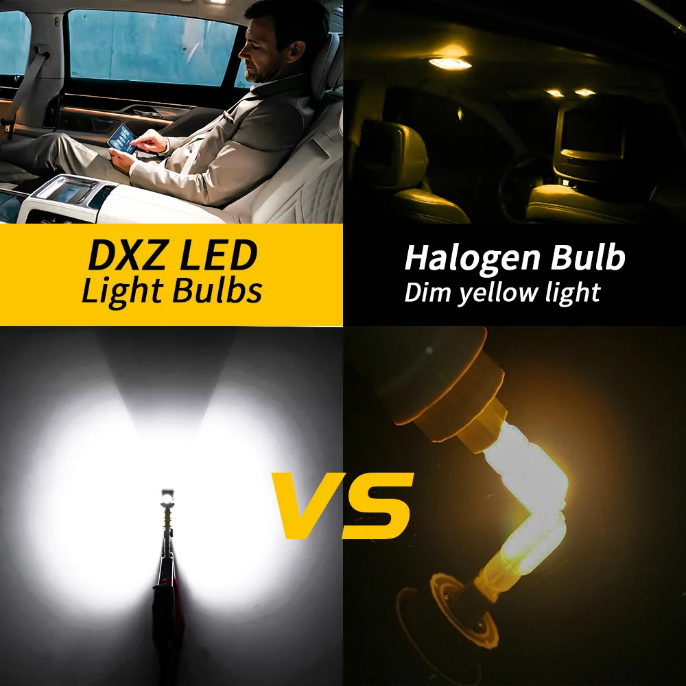 DXZ 100 шт. T10 светодиодный ные автомобильные W5W лампы 10 SMD CAN шина 168 194 6000K 12 В Белый