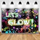 Светящийся неоновый Виниловый фон для фотосъемки Mehofoto, фон для фотосъемки Let's Glow Splatter, фоны для фотосъемки в студии