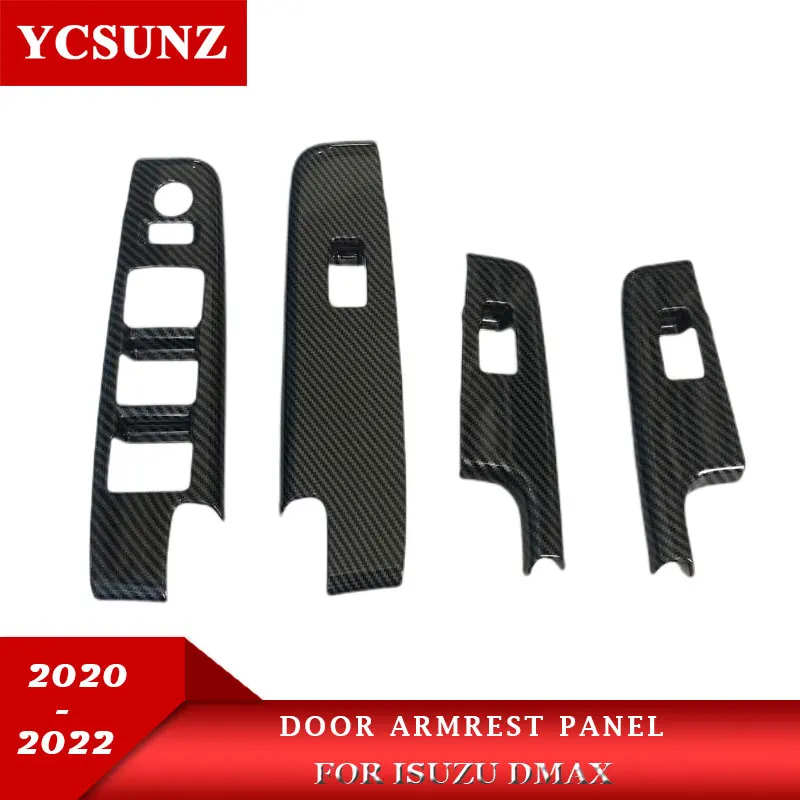 

ABS Внутренняя дверь подлокотник панель Переключатель кнопки крышка для Isuzu dmax 2020 2021 D-max аксессуары подлокотник панель YCSUNZ