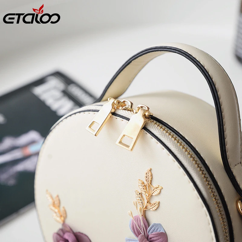 Сумки 2020 новая Цветочная мини сумка Корейская версия тренда круглая через плечо