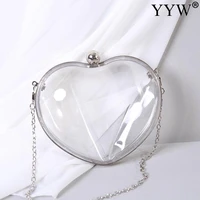 fashion women acrylic shoulder bag handbag transparent love trendy design exquisite for ladies wedding party purse handbag