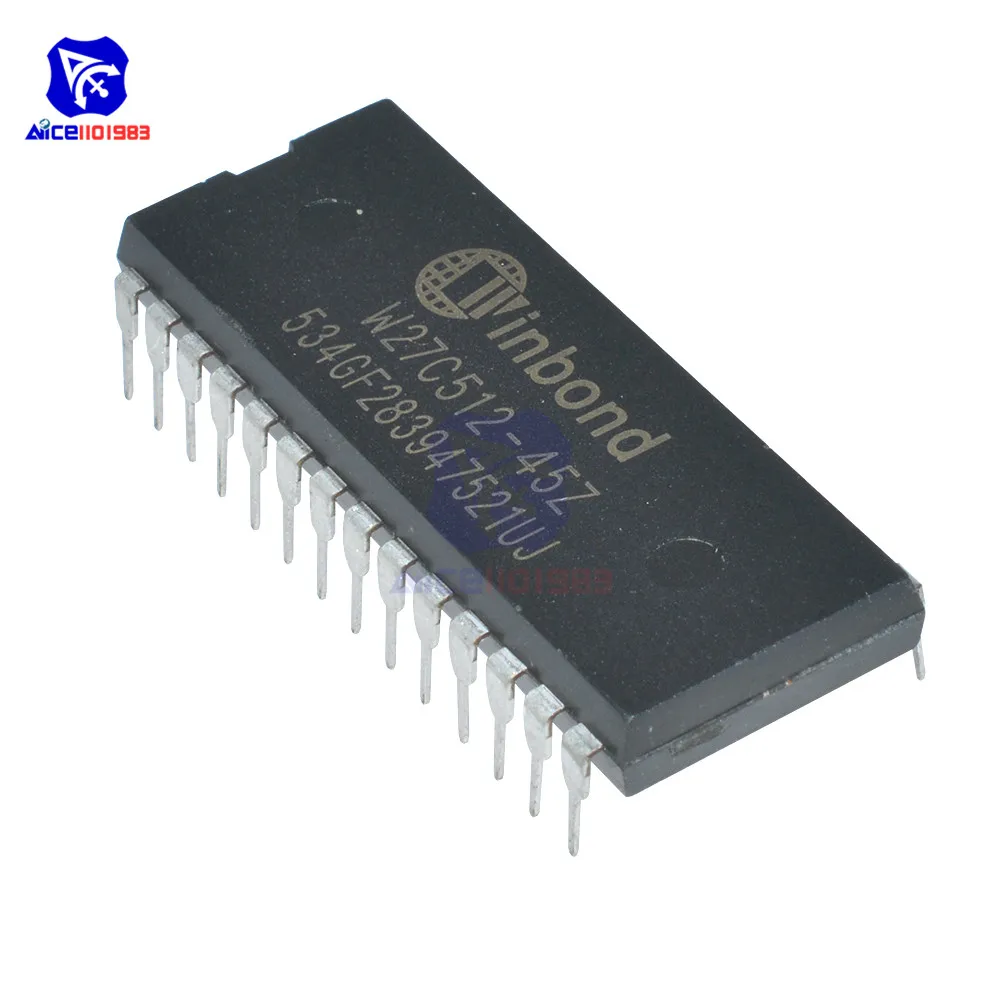 Diymore 10 шт./лот микросхемы IC W27C512 28DIP EEPROM 512 кбит оригинальные Интегральные