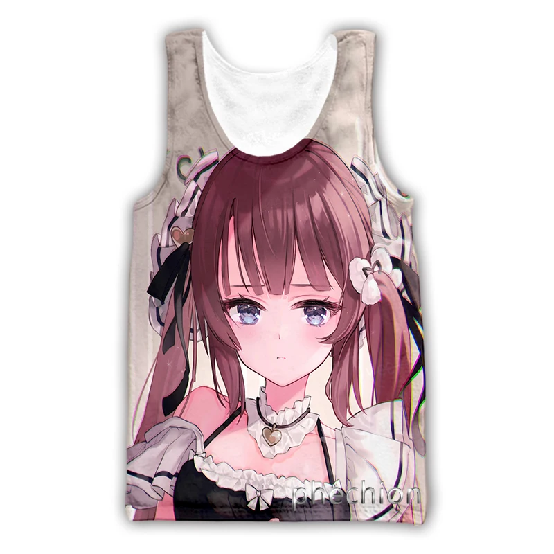 Phechion новые модные мужские/Женские аниме Ahegao 3D Печатные повседневные майки летняя