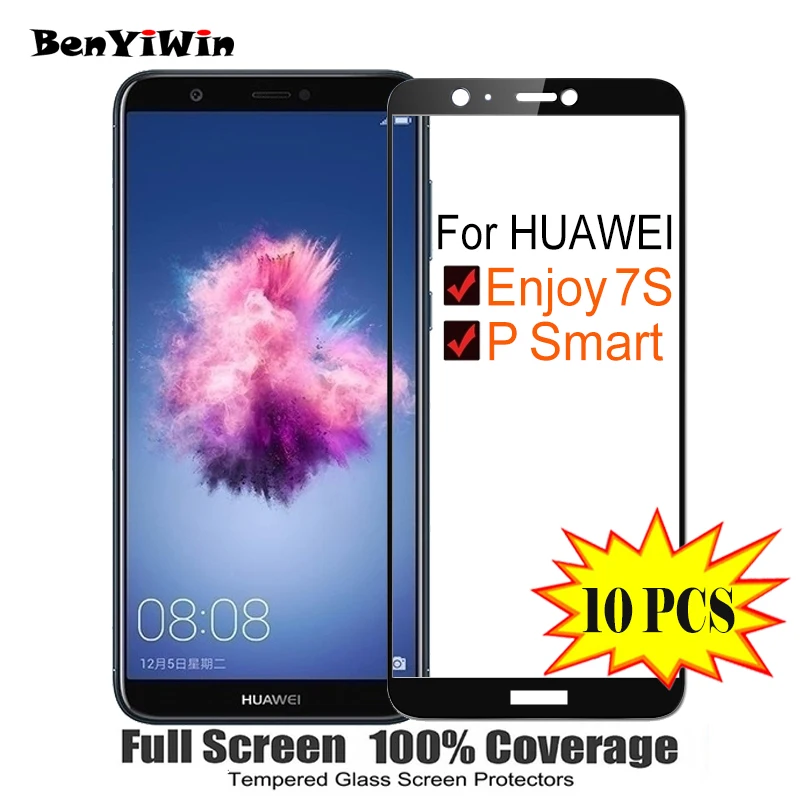 Защитная пленка для экрана из закаленного стекла полное покрытие HUAWEI P Smart 9H