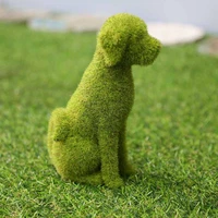 50hotdog shape diy artificial grass animal resin eye catching garden turf grass animal office decor