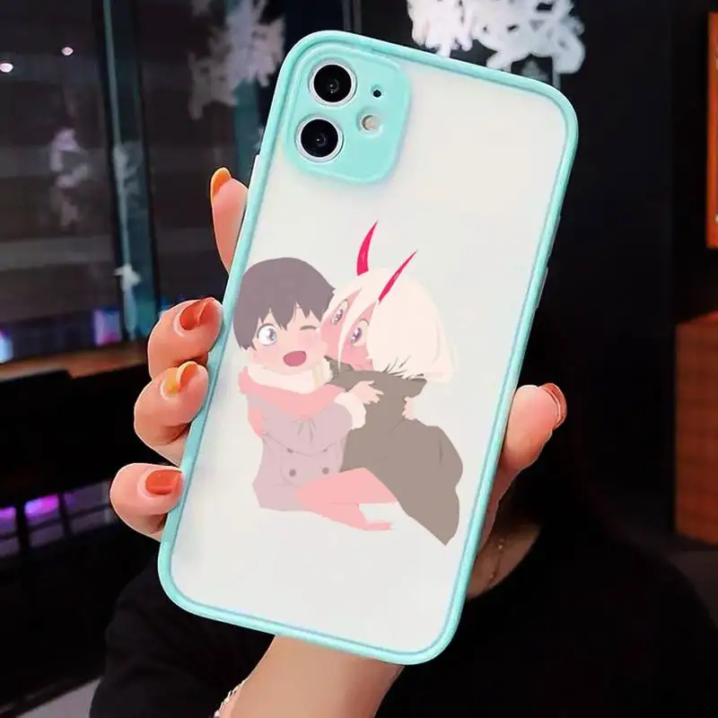 

Sexy anime girl Two zero lovely Pink Phone Cases Matte Transparent for iPhone 7 8 11 12 s mini pro X XS XR MAX Plus cover funda