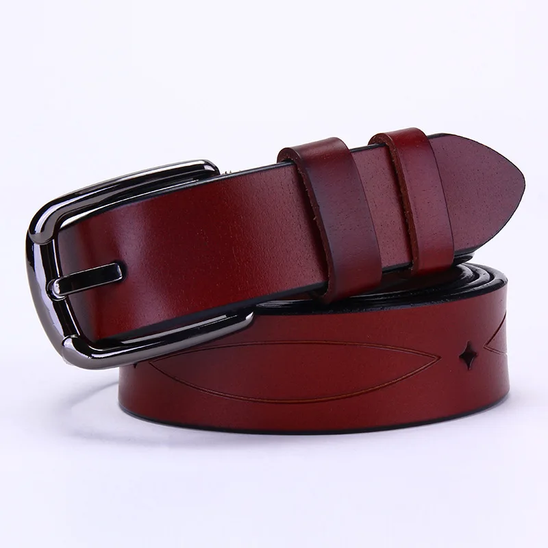 

Новые женские ремни из воловьей кожи, простой западный дизайн, пояс для брюк, джинсовые платья, женский ремень, модный ремень с тиснением