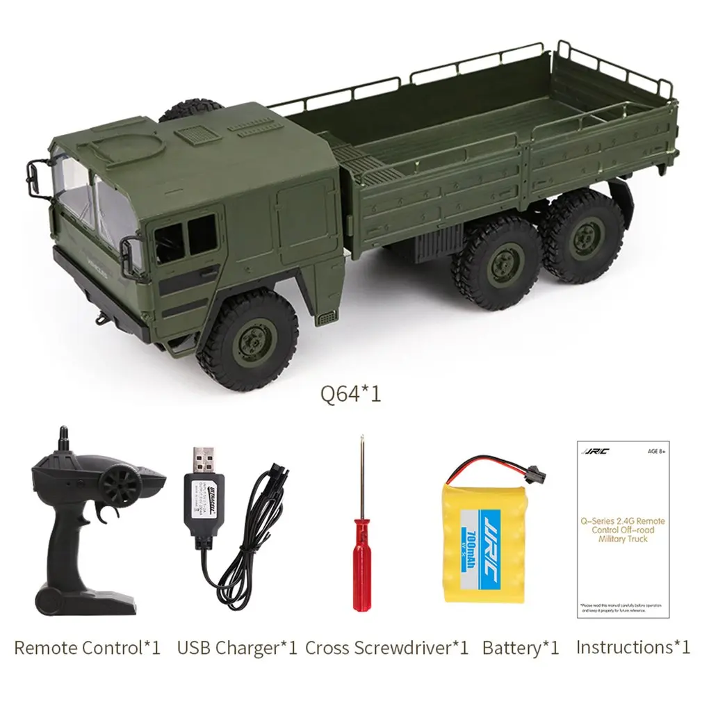 

JJR/C Q64 1:16 RC грузовик с дистанционным управлением 6WD автомобиль для скалолазания 2,4G игрушечный противоударный электрический автомобиль