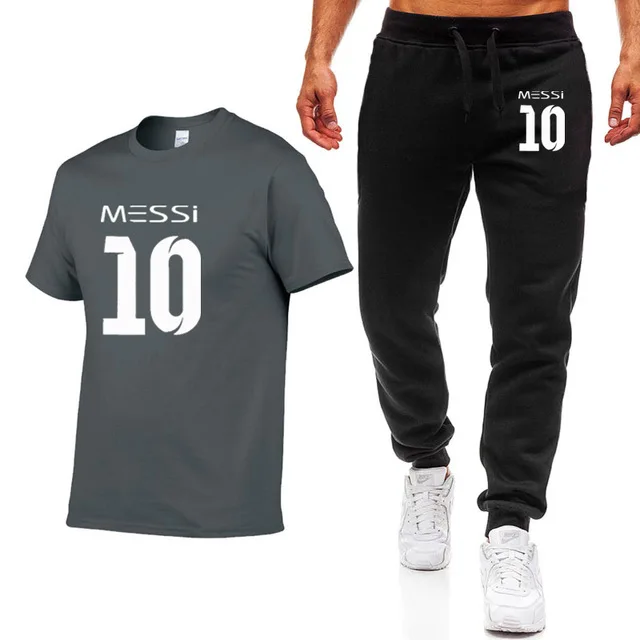 Футболка мужская с короткими рукавами модная тенниска принтом Месси 10