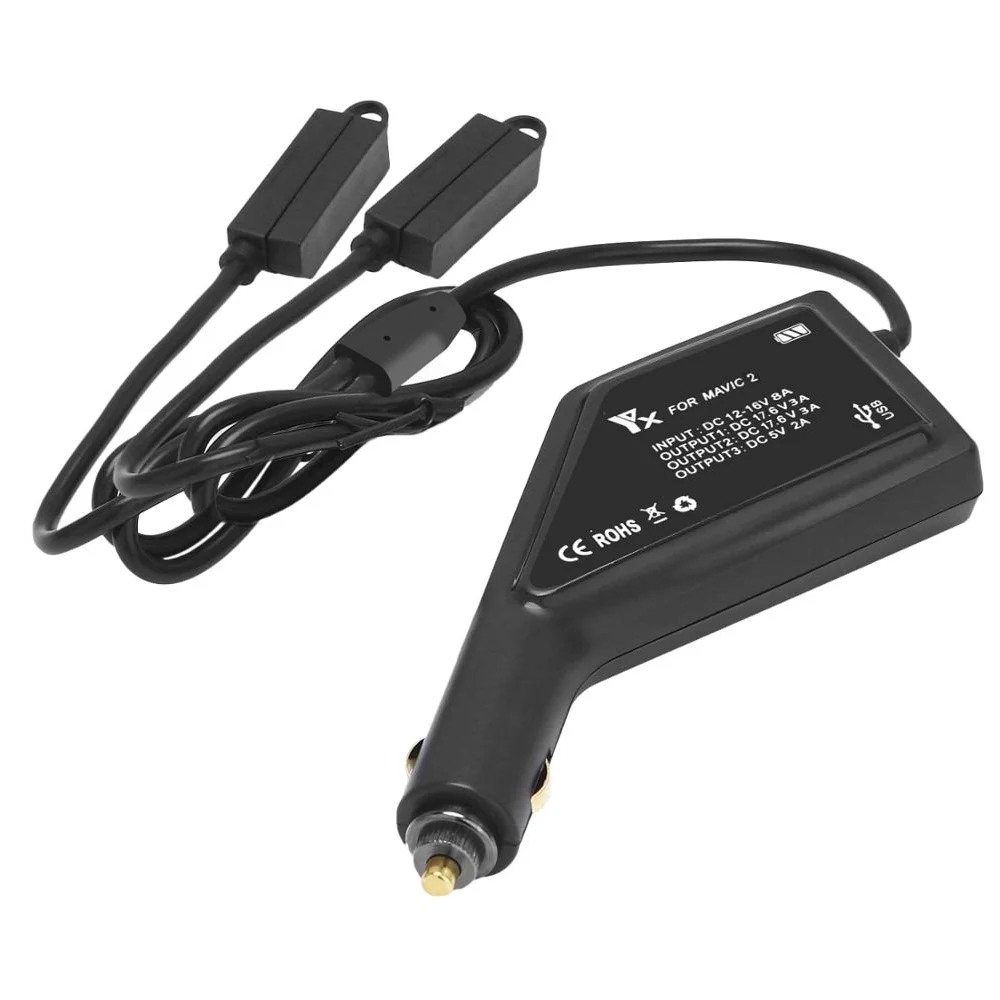 

Новинка зарядное устройство 3 в 1 с USB Автомобильное зарядное устройство для DJI MAVIC 2 PRO & Mavic 2 ZOOM Drone пульт дистанционного управления Новинка