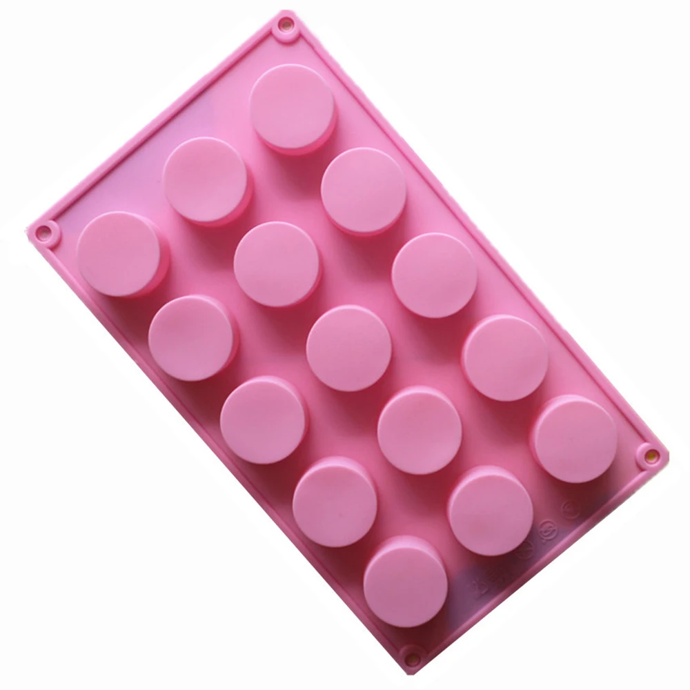 

15-Cavity Silicone Mold Round Circle Shape Fondant Cake Baking Tools Candy Chocolate Cookie Jelly DIY Making Mould