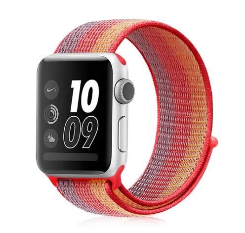 29 Ремешок для наручных часов Apple Watch 4 серии 3/2/1 38 мм 42 мм мягкий нейлон дышащий сменный ремешок Спортивные петли для наручных часов iwatch серии 4 40 мм 44 мм - Цвет ремешка: 29