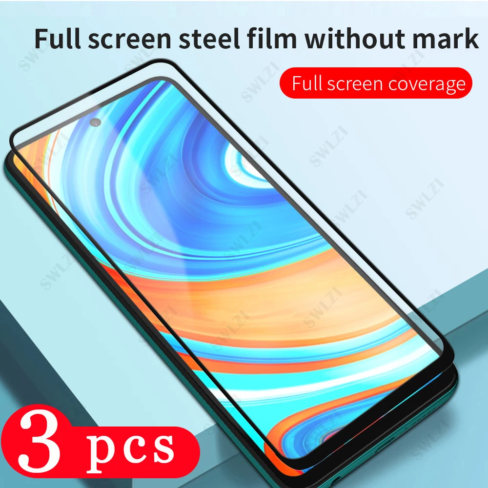 

3-1Pcs full cover Tempered Glass for Xiaomi Redmi Note 8 8A 9 pro Max 9S 9T 9A 9C 9I 10X 7 7S pro 7A Phone Screen Protector Film