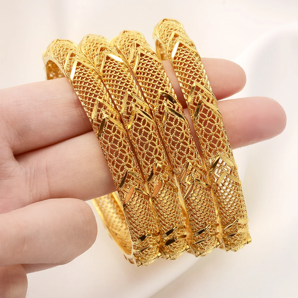 

Bangrui Elegant 60mm Openable Gold Color Bracelet Bangle Exquisite Jewelry For Dubai Africa Arab Women Jewelry Party Gift