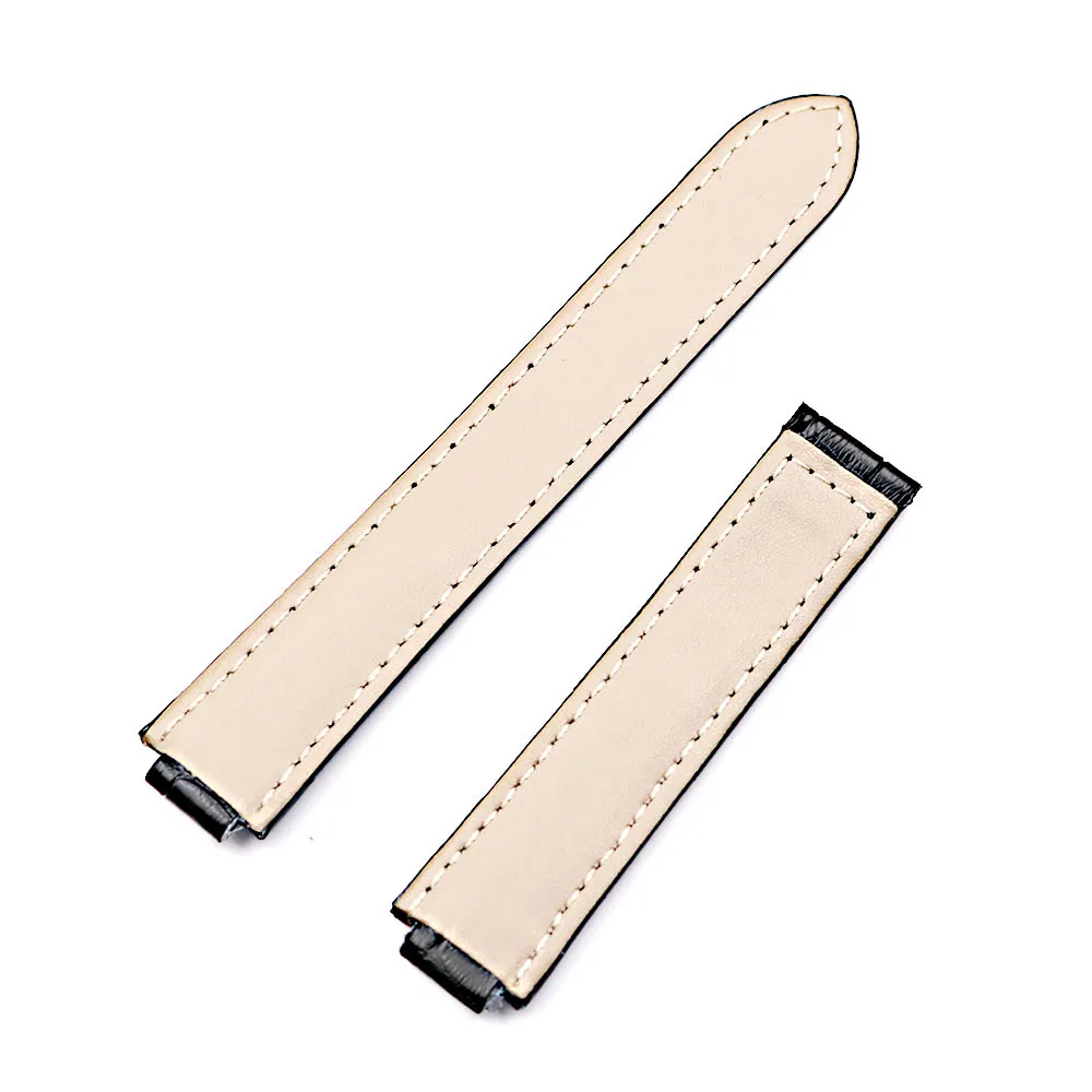 Rolamy 18 X 11mm 20 x 12mm Watch Band Real Leather Handmade Replacement Crocodile Grain Wrist Strap Belt Accessories Wholesale