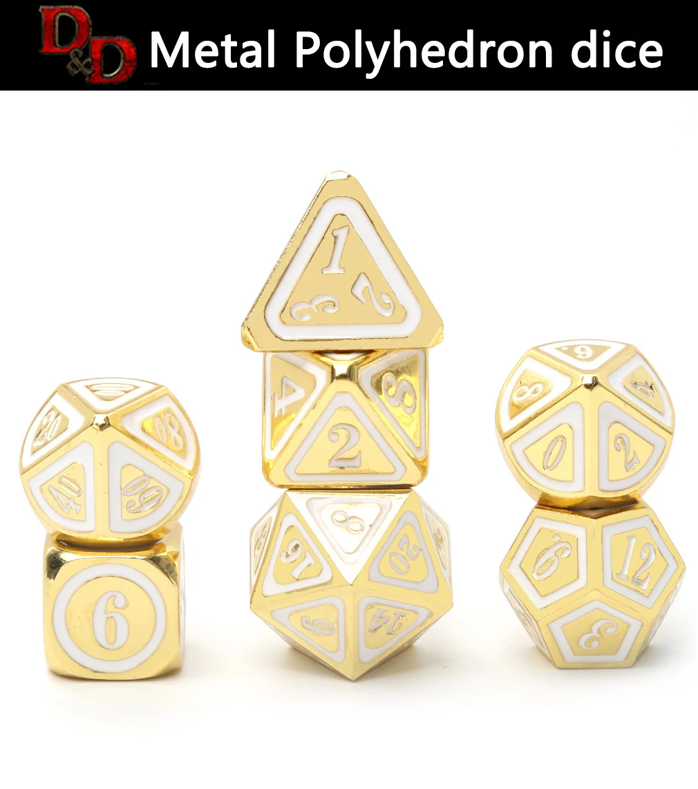 Chengshuo игральные кости DND Подземелья и Драконы настольная игра распродажа продвижение многогранные металлические кубики цинковый сплав числовое сочетание игральные кости