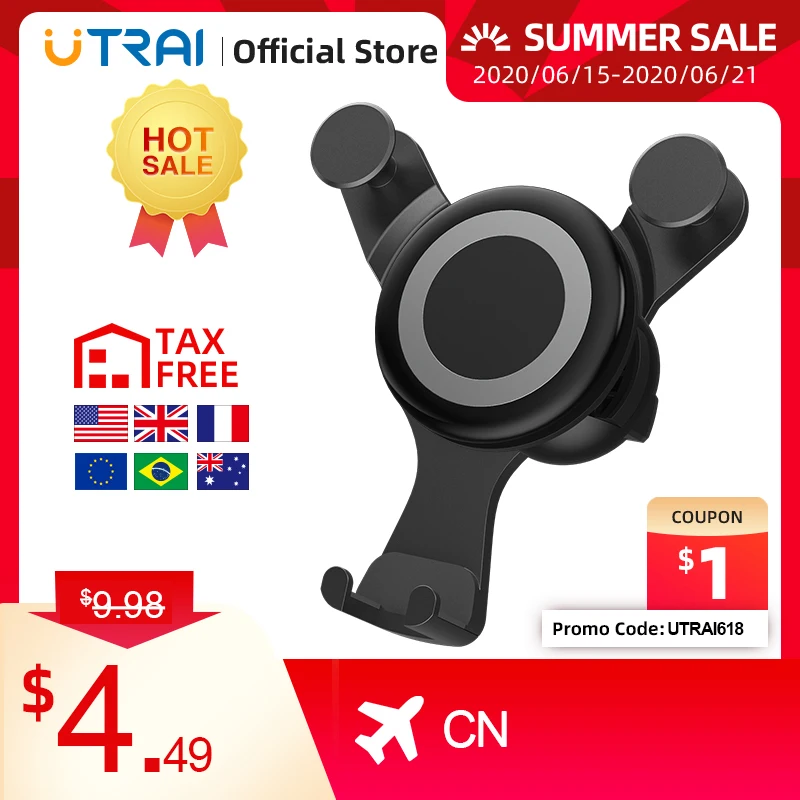 Автомобильный держатель для телефона UTRAI подставка мобильного на вентиляционное