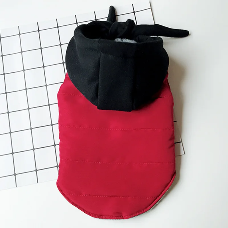 Зимняя бархатная одежда для маленьких собак пальто щенка красный синий желтый