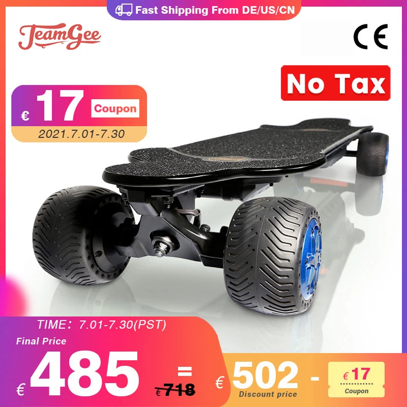 

TeamGee H20T Electric Skateboard Off Road Skate Board Adult Longboard Hoverboard Electirc Motor Skateboard Overboard eSkateboard