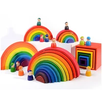wooden rainbow stacker wood toys rainbow building blocks wooden toys for kids educational montessori toys