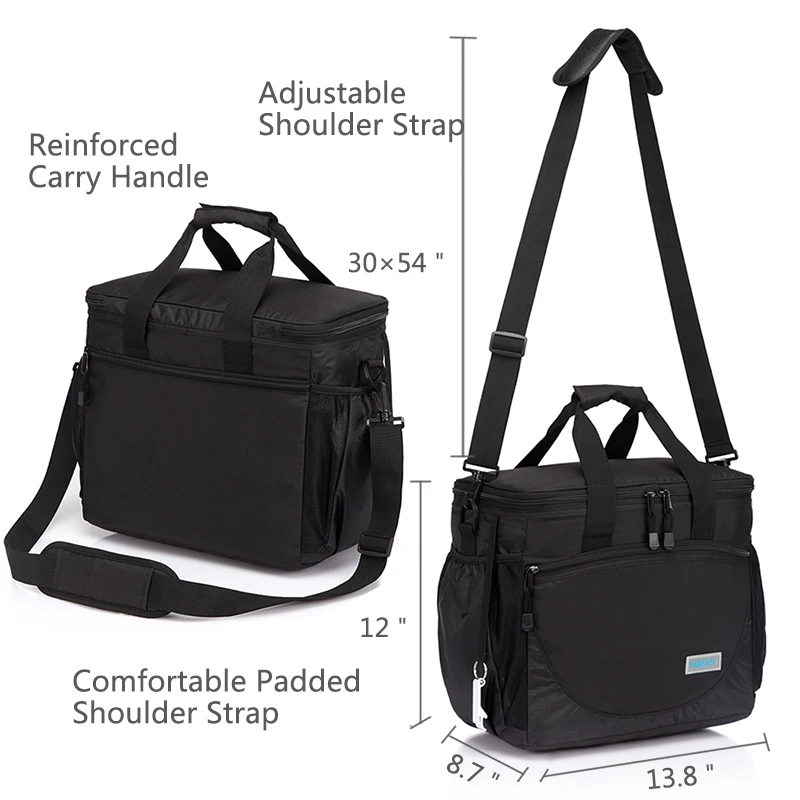 VASCHY большая сумка холодильник 23L Изолированная Герметичная для пикника ланча с