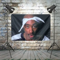 2pac hd music poster tapestry pop band banner four holes flag mural hanging painting bar cafe home decor