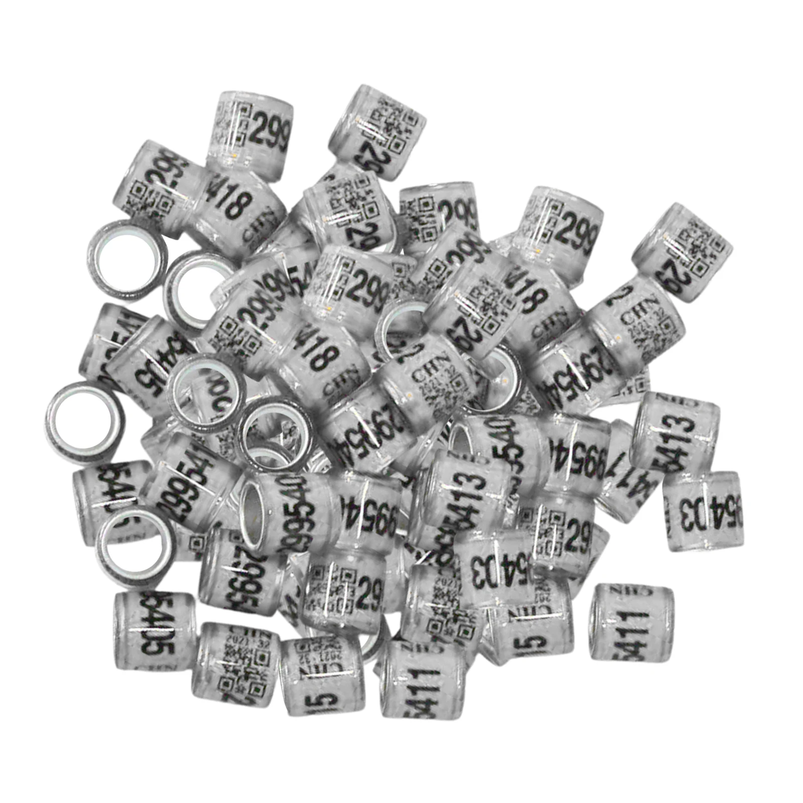

100 Pcs Aluminium Pigeon Leg Rings Identify Bands Numbered Training Rings