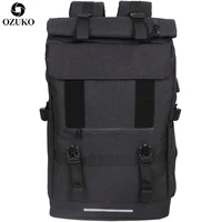 ozuko new 40l large capacity travel backpacks men usb charge laptop backpack for teenagers multifunction travel male school bag