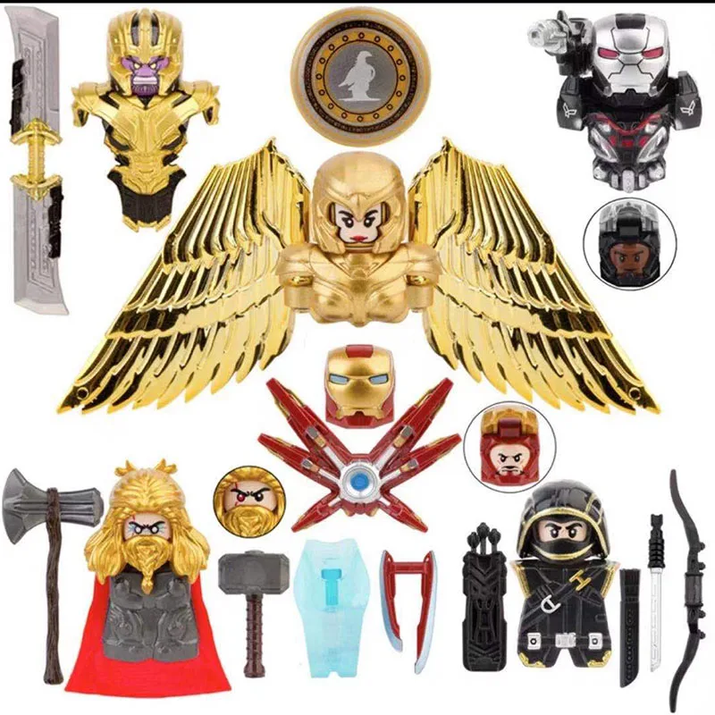 Экшн фигурки из серии Супергерои со строительными блоками детские подарки