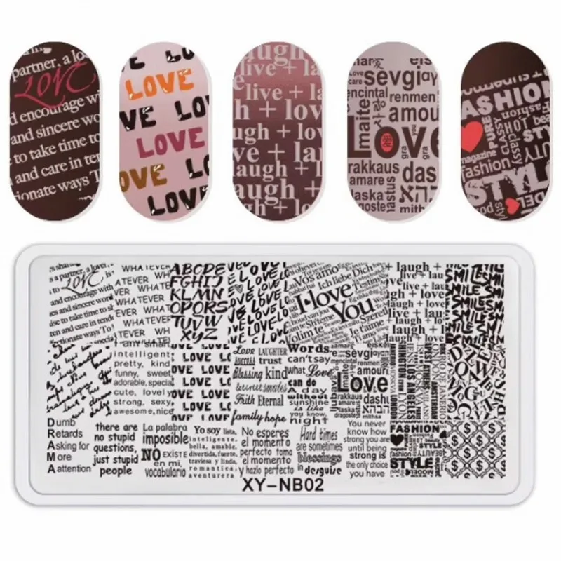 

1 Piece Christmas Stamping Plates Letter Nail Stamping Plates Nail Stamper Templates Nail Art Stamps Stencils for Nail Art Decor
