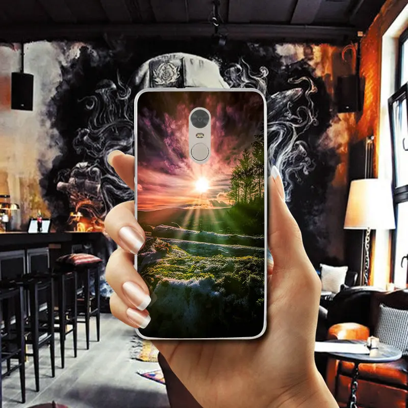 Красивые мягкие силиконовые чехлы из ТПУ Sunrise для телефонов Xiaomi Redmi 3 3S 4 4A 4X 5 5A 6A 7 7A