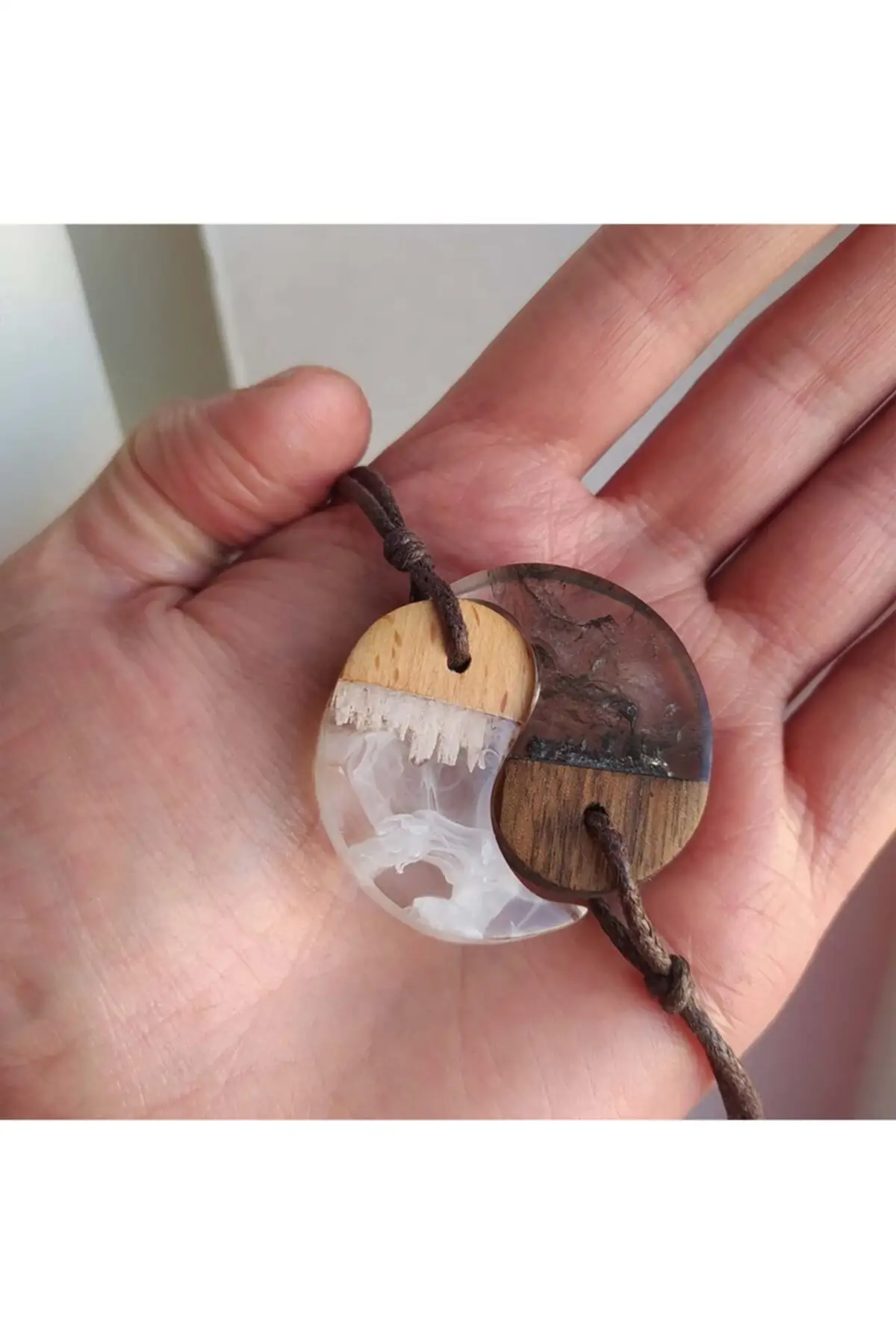 

Yin Yang Necklace, Black And White