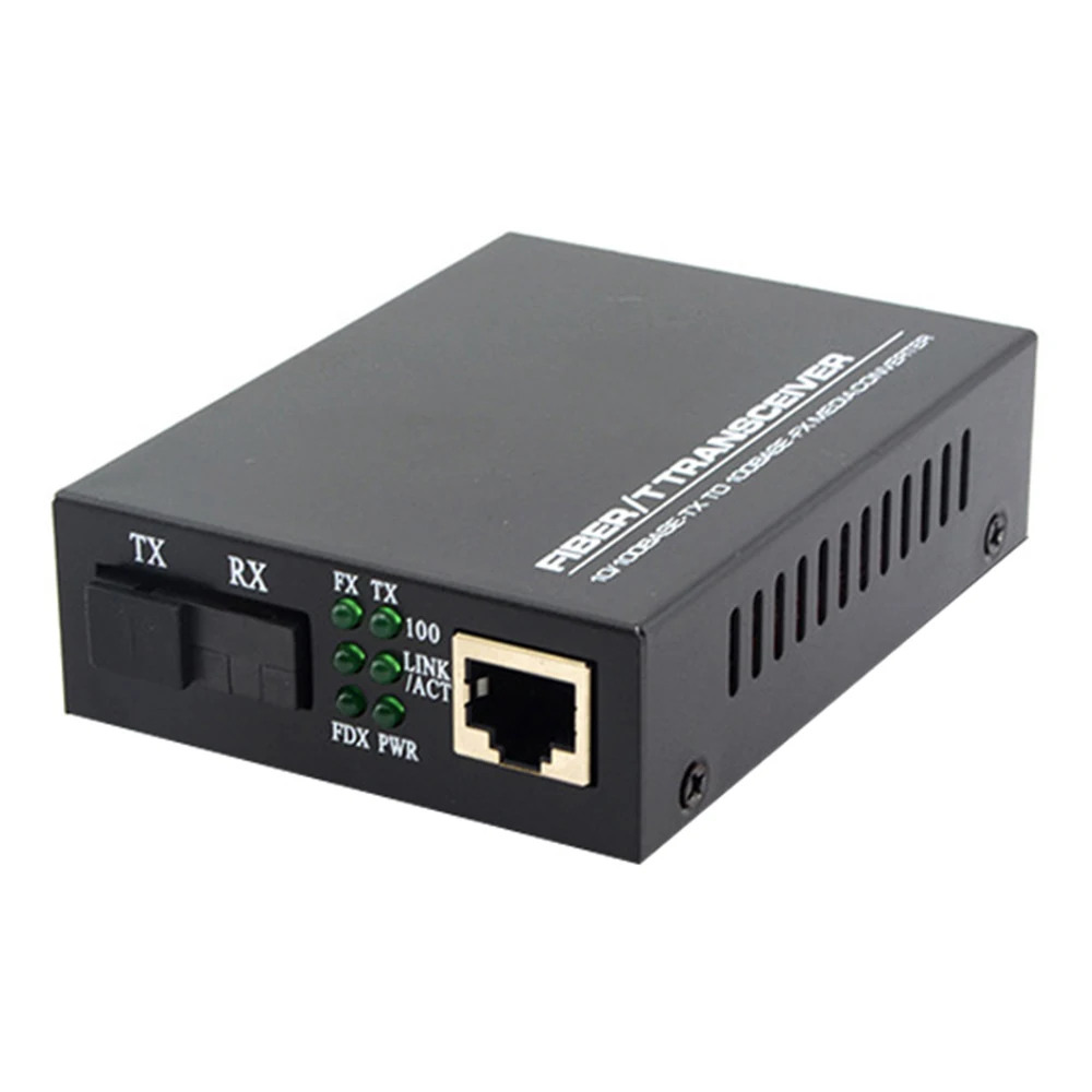 

1 Pair Switcher Box Fast Ethernet Media Converters 10/100Mbps Single Mode Single Fiber Optical Transceiver up to 20km