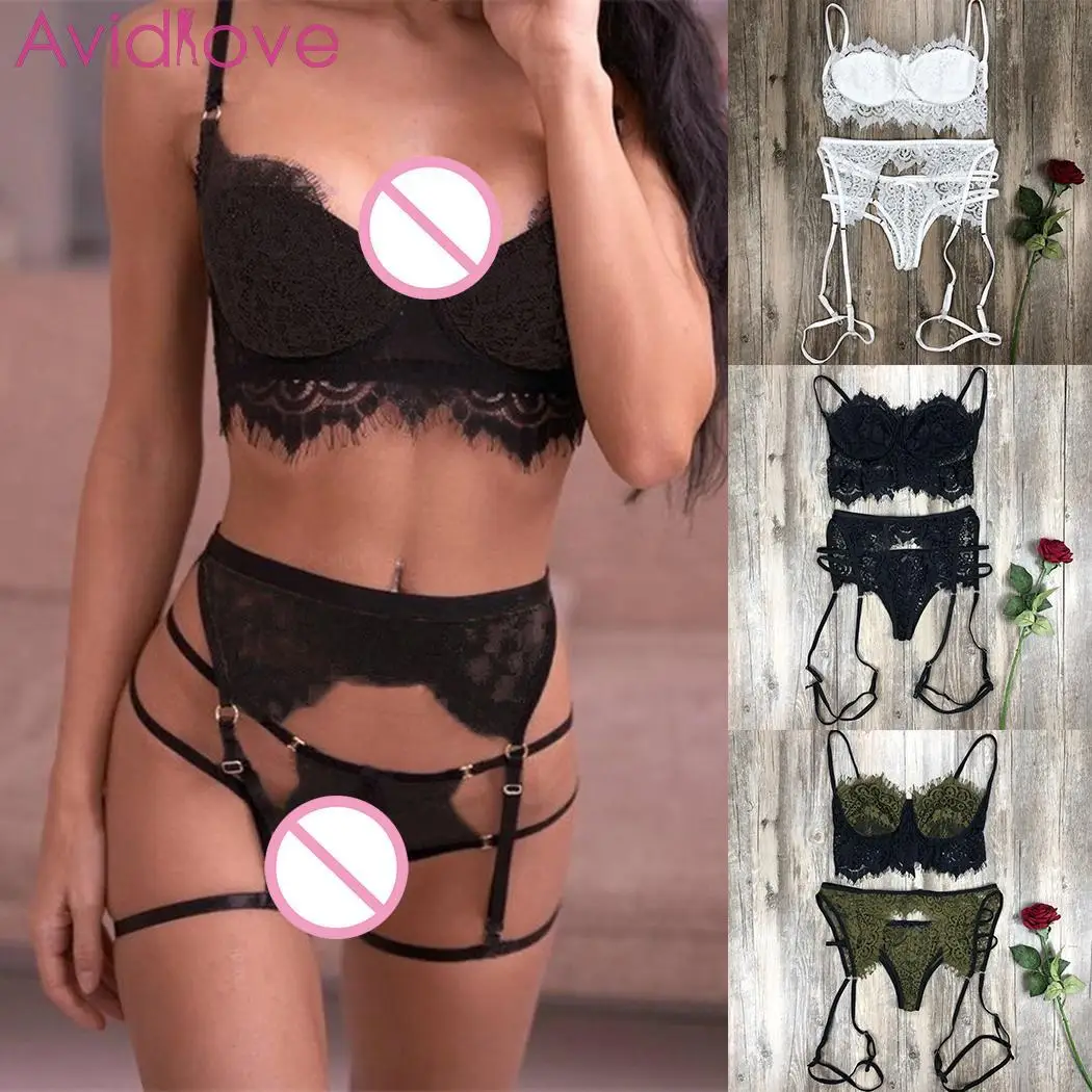 Новое Женское кружевное мягкое Сетчатое прозрачное сексуальное женское белье с