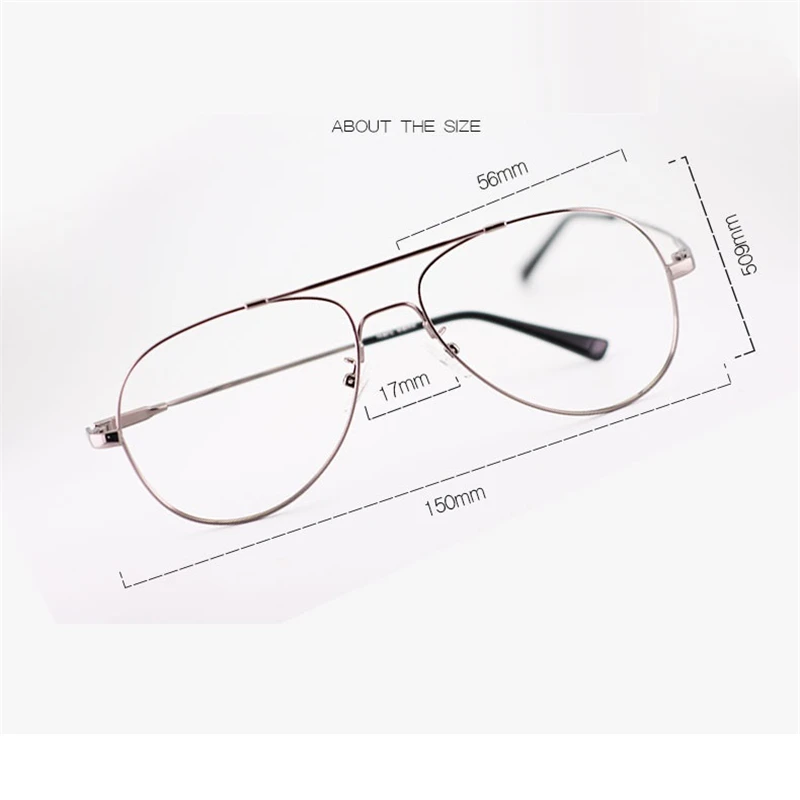 Vazrobe Memory Aviation Eyeglasses Frame Men Women Vintage Glasses for Man Spectacles Prescription Myopia Diopter Eyeglass 9g
