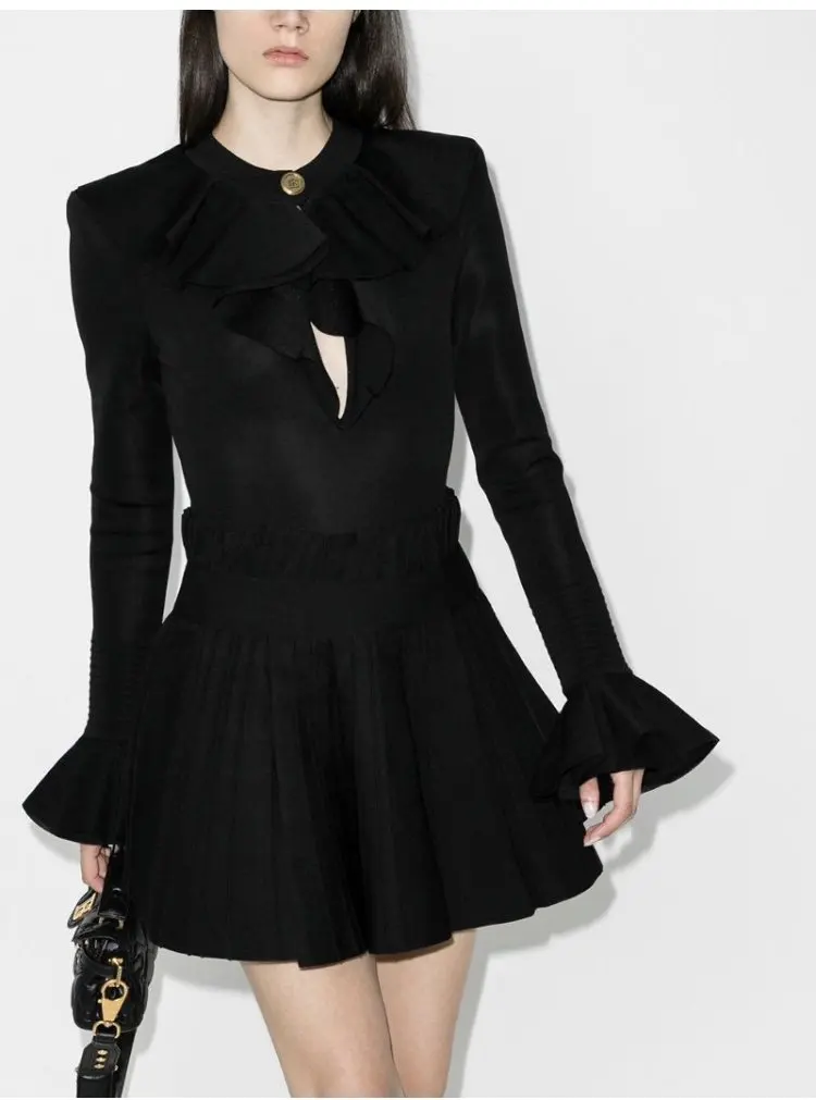 

Женские вязаные комбинезоны с оборками, роскошные Джемперы Ddxgz3, 2021FW